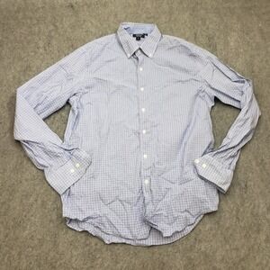 BC Clothing Expedition Shirt Mens Large Blue Black Plaid Button Up Outdoor Adult